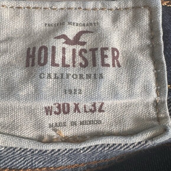 Hollister Jeans Mens 30x32 Blue Denim Classic Straight Button Fly Preppy Y2K - Picture 3 of 14